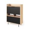 TemaHome Lime Desk in Oak & Pure Black - Angled