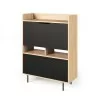 TemaHome Lime Desk in Oak & Pure Black - Angled - TemaHome Lime Desk in Oak & Pure Black - Angled