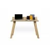 TemaHome Loft Desk in Oak & Pure Black - Front with Contents - TemaHome Loft Desk in Oak & Pure Black - Front with Contents