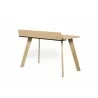 TemaHome Loft Desk in Oak & Pure Black - Back Angled - TemaHome Loft Desk in Oak & Pure Black - Back Angled