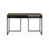 TemaHome City Desk in Walnut & Pure Black - Front