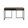 TemaHome City Desk in Walnut & Pure Black - Front - TemaHome City Desk in Walnut & Pure Black - Front