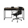 TemaHome City Desk in Walnut & Pure Black - Front with Seat
