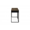 TemaHome City Desk in Walnut & Pure Black - Side