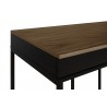TemaHome City Desk in Walnut & Pure Black - Table Edge Close-up