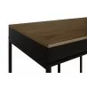 TemaHome City Desk in Walnut & Pure Black - Table Edge Close-up - TemaHome City Desk in Walnut & Pure Black - Table Edge Close-up