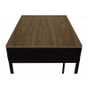 TemaHome City Desk in Walnut & Pure Black - Table Edge