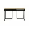 TemaHome City Desk in Light Oak & Pure Black - Front - TemaHome City Desk in Light Oak & Pure Black - Front