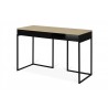TemaHome City Desk in Light Oak & Pure Black - Angled