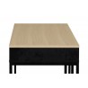 TemaHome City Desk in Light Oak & Pure Black - Edge Detail