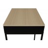 TemaHome City Desk in Light Oak & Pure Black - Side 