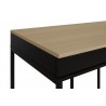 TemaHome City Desk in Light Oak & Pure Black - Corner Edge