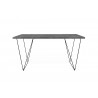 TemaHome Flow Desk  in Concrete Look & Black Steel - Front