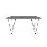 TemaHome Flow Desk  in Concrete Look & Black Steel - Front - TemaHome Flow Desk  in Concrete Look & Black Steel - Front