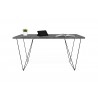 TemaHome Flow Desk  in Concrete Look & Black Steel - Front with Content