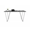 TemaHome Flow Desk  in Concrete Look & Black Steel - Front with Content - TemaHome Flow Desk  in Concrete Look & Black Steel - Front with Content