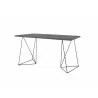 TemaHome Flow Desk  in Concrete Look & Black Steel - Angled - TemaHome Flow Desk  in Concrete Look & Black Steel - Angled