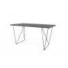 TemaHome Flow Desk  in Concrete Look & Black Steel - Angled