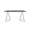 TemaHome Flow Desk  in Concrete Look & Black Steel - Front View