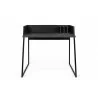 TemaHome Volga Desk in Concrete Look & Pure Black - Front - TemaHome Volga Desk in Concrete Look & Pure Black - Front