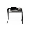 TemaHome Volga Desk in Concrete Look & Pure Black - Front with Contents