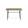 TemaHome Ply Desk Without Drawer in Light Oak & Pure Black - Front - TemaHome Ply Desk Without Drawer in Light Oak & Pure Black - Front