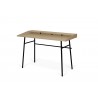 TemaHome Ply Desk Without Drawer in Light Oak & Pure Black - Angled