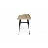 TemaHome Ply Desk Without Drawer in Light Oak & Pure Black - Side View - TemaHome Ply Desk Without Drawer in Light Oak & Pure Black - Side View