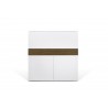 TemaHome Focus Workstation in Walnut & Pure White - Front Unfolded