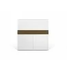 TemaHome Focus Workstation in Walnut & Pure White - Front Unfolded - TemaHome Focus Workstation in Walnut & Pure White - Front Unfolded
