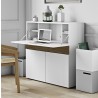 TemaHome Focus Workstation in Walnut & Pure White - Lifestyle 5