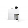 TemaHome Focus Workstation in Pure White - Semi Opened Cabinet