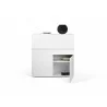 TemaHome Focus Workstation in Pure White - Semi Opened Cabinet - TemaHome Focus Workstation in Pure White - Semi Opened Cabinet