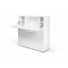 TemaHome Focus Workstation in Pure White - Desk Setp Angled View