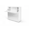 TemaHome Focus Workstation in Pure White - Desk Setp Angled View - TemaHome Focus Workstation in Pure White - Desk Setp Angled View