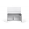 TemaHome Focus Workstation in Pure White - Cabinet Opened