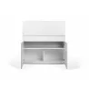 TemaHome Focus Workstation in Pure White - Cabinet Opened - TemaHome Focus Workstation in Pure White - Cabinet Opened