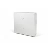 TemaHome Focus Workstation in Pure White - Angled and Closed - TemaHome Focus Workstation in Pure White - Angled and Closed