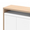 TemaHome Olival Desk in Melamine Light Oak & White - Edge Close-up