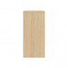 TemaHome Olival Desk in Melamine Light Oak & White - Side View
