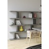 TemaHome Step High in Concrete Look & Pure Black - Angled View