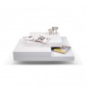 TemaHome Slate 35x35 Coffee Table in Pure White - Front with Content