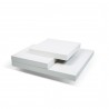 TemaHome Slate 35x35 Coffee Table in Pure White - Top Angled
