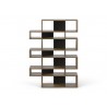 TemaHome London Bookshelf 2010-003 in Walnut Frame and Pure Black Backs - Front