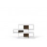 TemaHome London Bookshelf  in Pure White Frame and Walnut Backs - Front