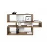 TemaHome London Bookshelf  in Walnut Frame And Pure White Backs - Front with Contents - TemaHome London Bookshelf  in Walnut Frame And Pure White Backs - Front with Contents