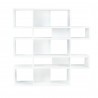 TemaHome London Bookshelf 2010-002 in Pure White Frame and Pure White Backs - Front