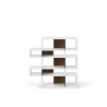 TemaHome London Bookshelf 2010-002 in Pure White Frame and Walnut Backs - Front 