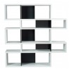TemaHome London Bookshelf 2010-002 in Pure White Frame and Pure Black Backs - Front 