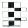 TemaHome London Bookshelf 2010-002 in Pure White Frame and Pure Black Backs - Front  - TemaHome London Bookshelf 2010-002 in Pure White Frame and Pure Black Backs - Front 